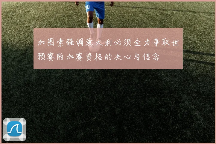 加图索强调意大利必须全力争取世预赛附加赛资格的决心与信念